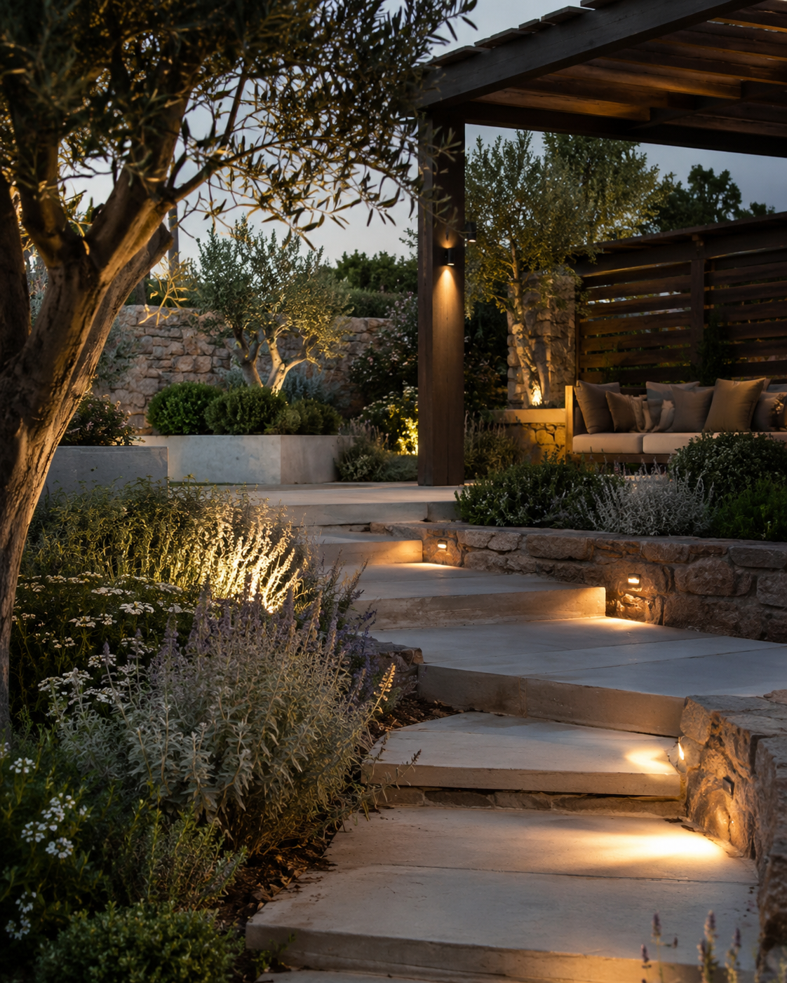 Contemporary landscape and outdoor living design